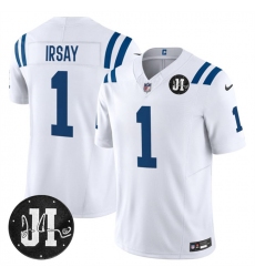 Men's Indianapolis Colts #1 Jim Irsay White 2025 F.U.S.E. Jim Irsay Vapor Limited Football Stitched Jersey
