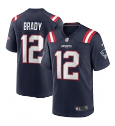 Men's New England Patriots #12 Nike Navy Game Retired Player Jersey
