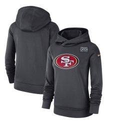 NFL Women's San Francisco 49ers Nike Anthracite Crucial Catch Performance Pullover Hoodie