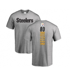 Football Pittsburgh Steelers #80 Jack Butler Ash Backer T-Shirt