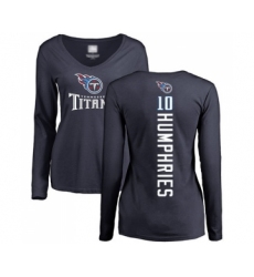 Football Women's Tennessee Titans #10 Adam Humphries Navy Blue Backer Long Sleeve T-Shirt