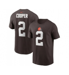 Men's Cleveland Browns #2 Amari Cooper 2022 Brown Name & Number T-Shirt