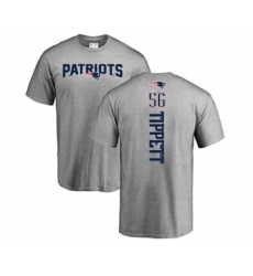 Football New England Patriots #56 Andre Tippett Ash Backer T-Shirt