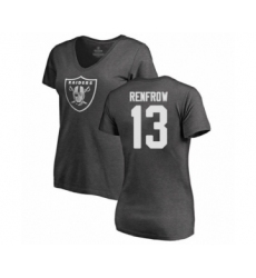 Football Women's Oakland Raiders #13 Hunter Renfrow Ash One Color T-Shirt