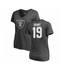 Football Women's Oakland Raiders #19 Ryan Grant Ash One Color T-Shirt