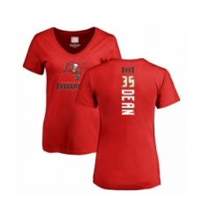 Football Women's Tampa Bay Buccaneers #35 Jamel Dean Red Backer T-Shirt