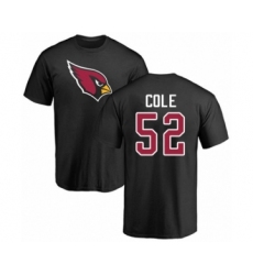 Football Arizona Cardinals #52 Mason Cole Black Name & Number Logo T-Shirt