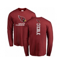 Football Arizona Cardinals #52 Mason Cole Maroon Backer Long Sleeve T-Shirt