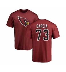 Football Arizona Cardinals #73 Max Garcia Maroon Name & Number Logo T-Shirt
