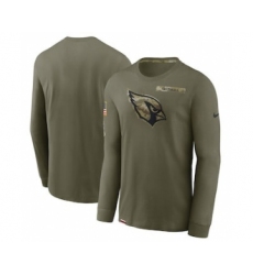 Men's Arizona Cardinals Football Olive 2021 Salute To Service Performance Long Sleeve T-Shirt