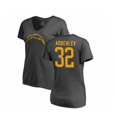 Football Women's Los Angeles Chargers #32 Nasir Adderley Ash One Color T-Shirt