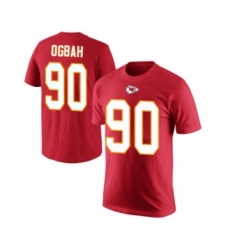 Football Men's Kansas City Chiefs #90 Emmanuel Ogbah Red Rush Pride Name & Number T-Shirt