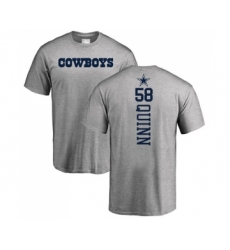 Football Dallas Cowboys #58 Robert Quinn Ash Backer T-Shirt
