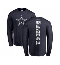 Football Dallas Cowboys #92 Dorance Armstrong Jr. Navy Blue Backer Long Sleeve T-Shirt