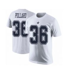 Football Men's Dallas Cowboys #36 Tony Pollard White Rush Pride Name & Number T-Shirt