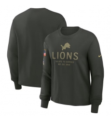 Men's Detroit Lions Dark Green 2025 Salute to Service Sideline Dri-FIT Long Sleeve T-Shirt