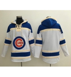 Men's Chicago Cubs Blank White Baseball MLB Hoodie