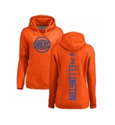 Basketball Women's New York Knicks #2 Wayne Ellington Orange One Color Backer Pullover Hoodie