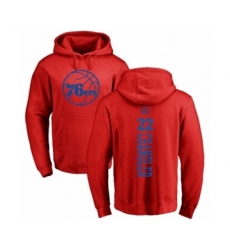 NBA Nike Philadelphia 76ers #22 Wilson Chandler Red One Color Backer Pullover Hoodie