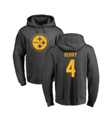 Football Pittsburgh Steelers #4 Jordan Berry Ash One Color Pullover Hoodie