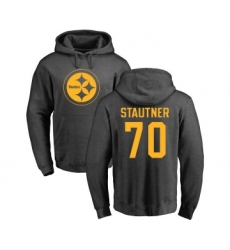 Football Pittsburgh Steelers #70 Ernie Stautner Ash One Color Pullover Hoodie
