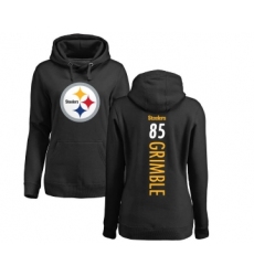Football Women's Pittsburgh Steelers #85 Xavier Grimble Black Backer Pullover Hoodie