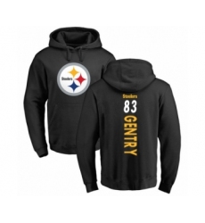 Pittsburgh Steelers #83 Zach Gentry Black Backer Pullover Hoodie