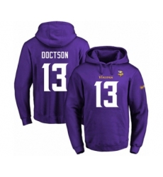 Football Men's Minnesota Vikings #13 Josh Doctson Purple Name & Number Pullover Hoodie
