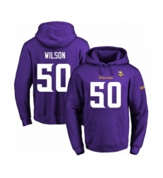 Football Men's Minnesota Vikings #50 Eric Wilson Purple Name & Number Pullover Hoodie