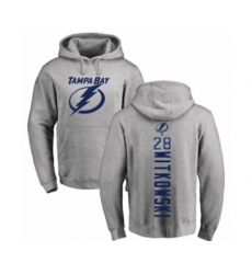 Hockey Tampa Bay Lightning #28 Luke Witkowski Ash Backer Pullover Hoodie