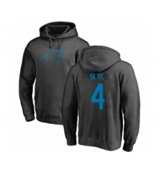Football Carolina Panthers #4 Joey Slye Ash One Color Pullover Hoodie
