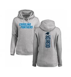 Football Women's Carolina Panthers #25 Eric Reid Ash Backer Pullover Hoodie