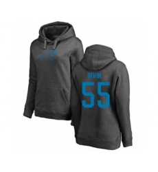 Football Women's Carolina Panthers #55 Bruce Irvin Ash One Color Pullover Hoodie