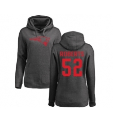 Football Women's New England Patriots #52 Elandon Roberts Ash One Color Pullover Hoodie
