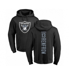 Football Oakland Raiders #13 Hunter Renfrow Black Backer Pullover Hoodie