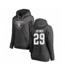 Football Women's Oakland Raiders #29 Lamarcus Joyner Ash One Color Pullover Hoodie