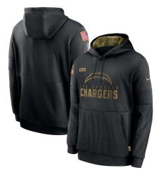 Men's NFL Los Angeles Chargers 2020 Salute To Service Black Pullover Hoodie