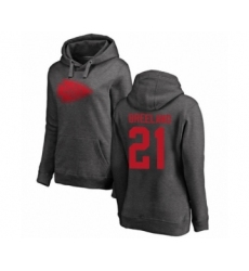 Football Women's Kansas City Chiefs #21 Bashaud Breeland Ash One Color Pullover Hoodie