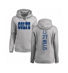 Football Women's Indianapolis Colts #37 Khari Willis Ash Backer Pullover Hoodie