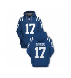 Men's Indianapolis Colts #17 Philip Rivers 2021 Blue Pullover Football Hoodie