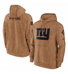 Men's New York Giants Nike Brown 2023 Salute To Service Club Pullover Hoodie