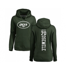 Football Women's New York Jets #70 Kelechi Osemele Green Backer Pullover Hoodie