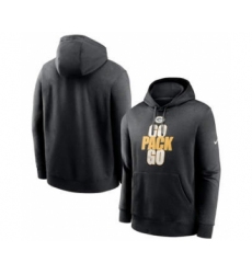 Men's Green Bay Packers Black Fan Gear Local Club Go Pack Go Pullover Hoodie