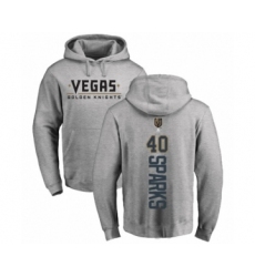 Hockey Vegas Golden Knights #40 Garret Sparks Gray Backer Pullover Hoodie