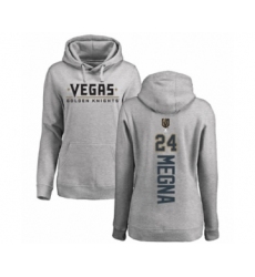 Hockey Women's Vegas Golden Knights #24 Jaycob Megna Gray Backer Pullover Hoodie