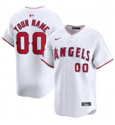 Men's Los Angeles Angels Active Player Custom White Home Limited Baseball Stitched Jersey