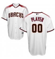 Men's Arizona Diamondbacks Majestic White/Sedona Red Cool Base Custom Jersey