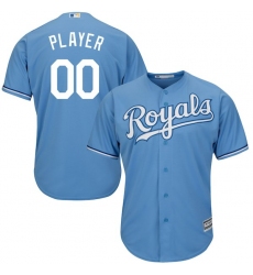 Men's Kansas City Royals Majestic Light Blue Cool Base Custom Jersey
