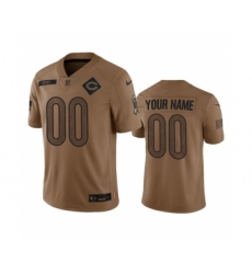 Men's Nike Chicago Bears Active Player Custom 2023 Brown Salute To Service Limited Football Stitched Jersey