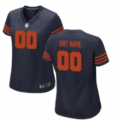 Women's Chicago Bears Nike Navy Custom Throwback Game Jersey